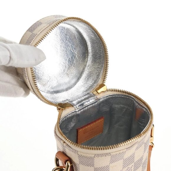 LOUIS VUITTON Damier Azur Bottle Holder Porte Boutille Bag GI0373 Auth 128175V - Picture 13 of 16